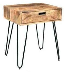 Square DI-0406 Bedside Table, For Hotel, Home, Pattern : Plain