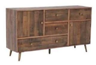 Wooden Polished DI-0517 Sideboard Cabinet, Color : Brown