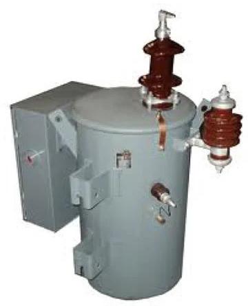 Electric Mild Steel Single Phase Power Transformer, Mounting Type : Ground Mounted