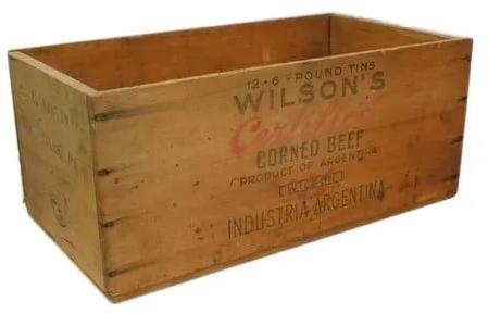 Rectangular Wooden Packing Crate