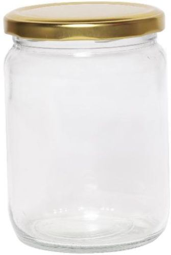 Round 555 ML SALSA GLASS JAR, For Food Storage, Cap Material : Metal