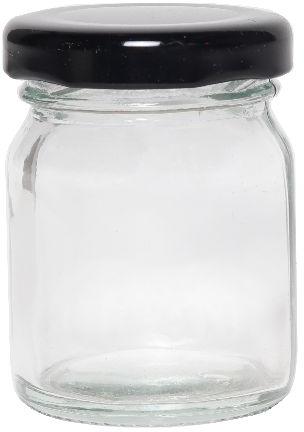 60 ML ROUND GLASS JAR, For Packing Jam, Packing Food, Pattern : Plain