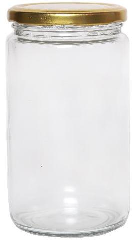 Round 750 ML SALSA GLASS JAR, For Food Storage, Cap Material : Metal