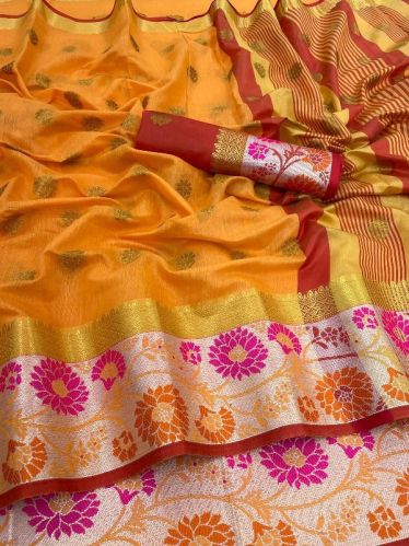 KOSA Printed Unstitched Soft AND Silk Saree Casual Wear