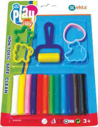 Play Set 1 Modelling Clay Set, For Making Toys, Gift Items, Decorative Items, Packaging Type : Plastic Bags