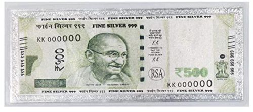 Rectangular Polished German Silver Note, For Gifting