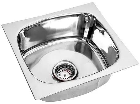 Polished Stainless Steel Single Bowl Kitchen Sink, Color : Silver