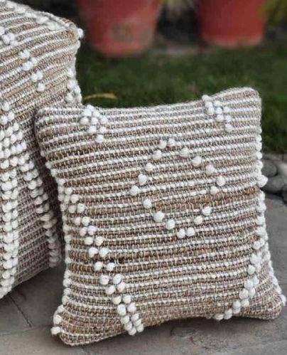 Square Braided Cushions, For Home, Hotel, Technics : Machine Made