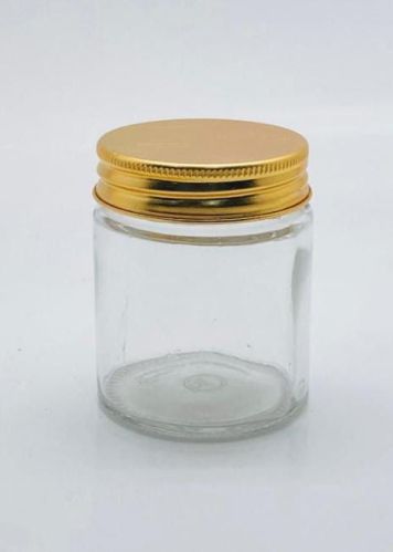 MG Overseas Glass 100ml Screw Salsa Jar, For Food, Pattern : Round