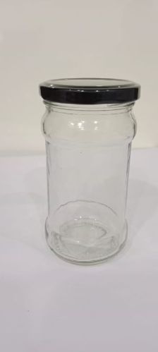 Mg Overseas Round Glass Storage Jar, For Food, Size : 340gm