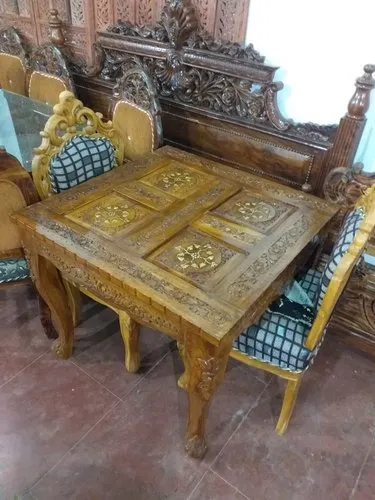 Carved Dining Table Set