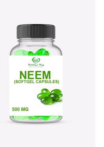 Natural NEEM SOFT GEL CAPSULE, For Hospital, Clinical, Certification : FSSAI Certified
