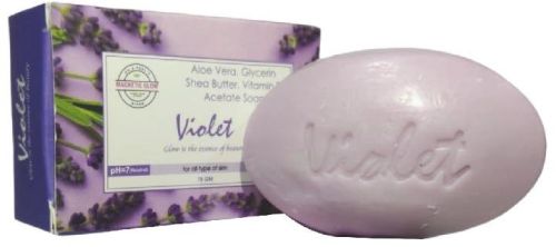 Manetic Glow Violet Bath Soap, Shape : Oval
