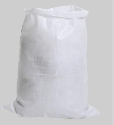 Polypropylene Plain PP Woven Sack, Color : White