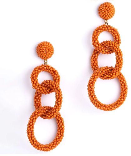 Cotton Woven Antique Earrings, Dimension : L 3', W1.5'