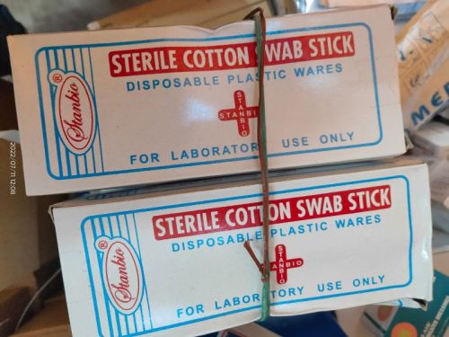Sterile Cotton Swab Stick, For Clinic, Hospital, Length : 3-4inch