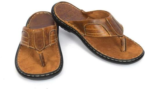 Plain PU Men's Genuine Leather Slippers, For Daily Wear, Size : 6inch, 7inhc, 8inch, 9inch, 10 - 12