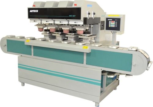 Grey 220V Semi Automatic Toy Printing Machine 4 Color, Plate Type : 150x300x12