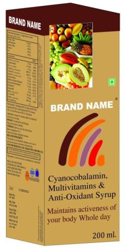Cyanocobalamin ,Multivitamin & Multimineral Syrup, Form : Liquid