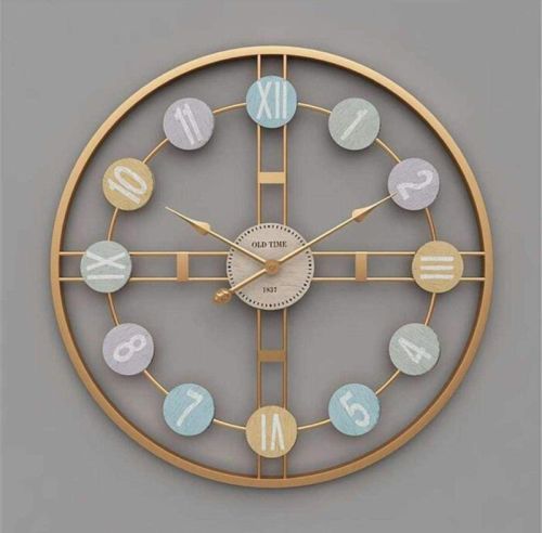 Multicolor Metal Wall Clock, Specialities : Rust Free