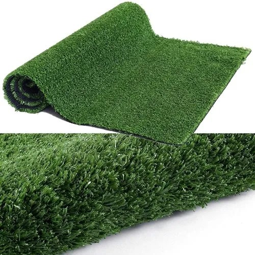 Plain PVC Straight Artificial Grass Carpet, For Play Ground, Restaurant, Wedding Ground, Size : 25m