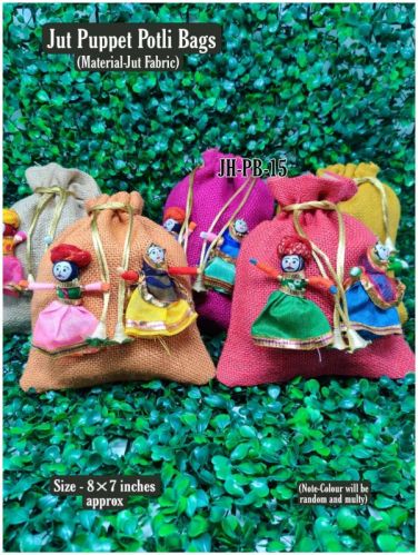 Multicolor Jute Puppet Potli, For Decor, Home, Shows, Wall Decor, Style : Culture