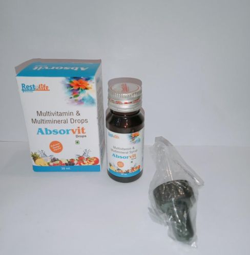 30ml Multivitamin & Multiminerals Drops, Packaging Type : Plastic Bottles