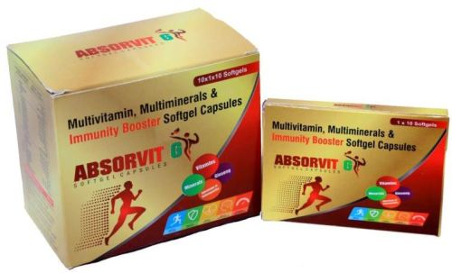 Multivitamin & Multiminerals Softgel Capsule, For Immunity Booster, Grade Standard : Medicine Grade