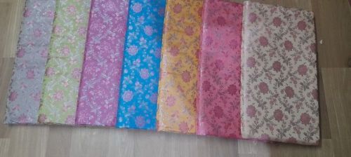 Multicolor Printed Designer Brocade Fabric, For Textile Industy, Technics : Machine Made