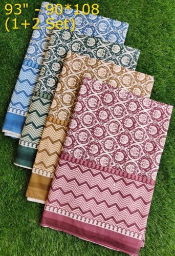 Multicolor Cotton Bed Sheets, For Picnic, Lodge, Hotel, Home, Size : Multisizes