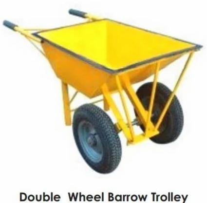 Iron Double Wheel Barrow Trolley, For Moving Goods, Feature : Rust Proof, High Quality, Fine Finish