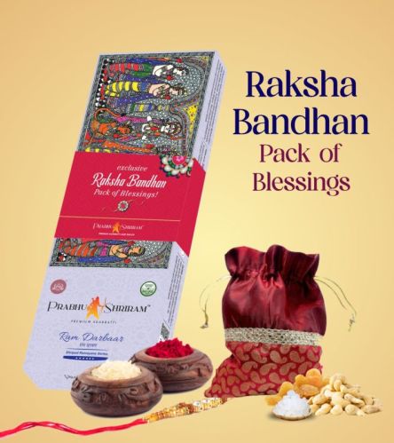Prabhu Shriram Rakshabandhan Pack Of Blessings| Designer Rakhi For Brother & Sister-Set Of 3
