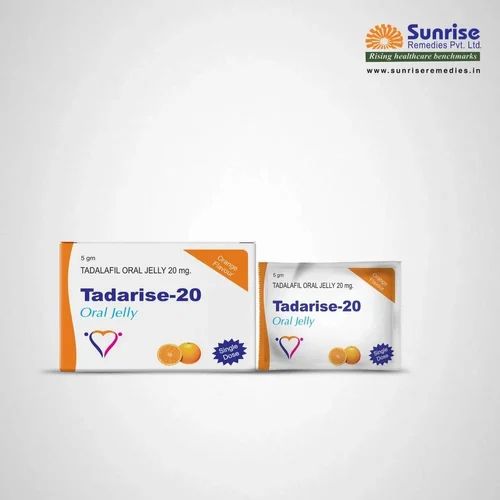 Tadarise 20mg Tadalafil Oral Jelly, Packaging Type : Box