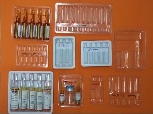 Transparent Square Plain PVC Pharmaceutical Blister Tray, For Food Blistring, Feature : Eco-Friendly