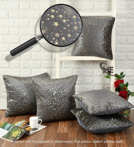 Multi Colour Square Velvet Cushion Cover, Size : 16X16 INCH