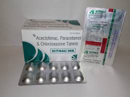 675mg Aceclofenac Paracetamol Chlorzoxazone Tablet, For Clinical, Hospital, Personal, Grade : Medicine Grade