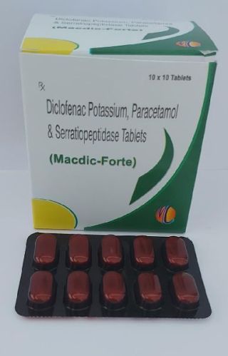 Diclofenac Pottasium 50 Mg+ Paracetamol 325 Mg Tab Sarratiopeptidase Tablet