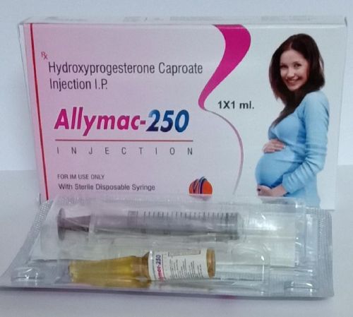 Liquid Hydroxyprogesterone Caproate Injection IP 250mg, For Clinical, Hospital, Purity : 99%