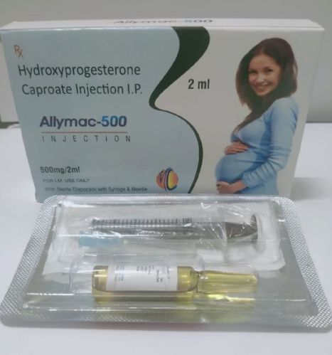 Liquid Hydroxyprogesterone Caproate Injection IP 500mg, For Clinical, Hospital, Purity : 99%