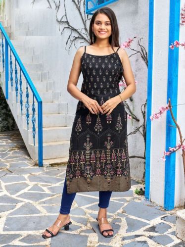 Rayon Plain Cotton Ladies Kurtis, Occasion : Formal Wear, Casual Wear