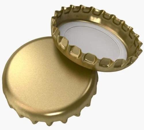 Golden Round Tin Soft Drink Crown Cap