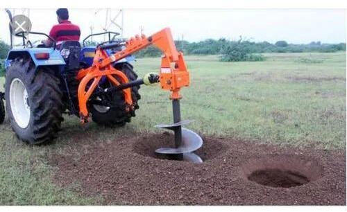 Red Tractor Operated Post Hole Digger