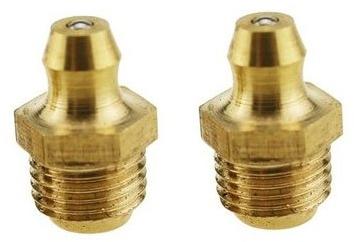 Golden Brass Grease Nipple, Shape : Round
