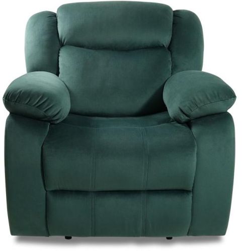 Roma Manual Recliner Sofa In Mineral Green Colour