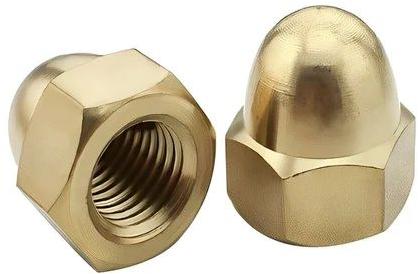 Polished Aluminium Bronze Dome Nut, For Fittings, Color : Golden