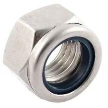 Silver Inconel 825 Nylock Nut, For Fitting Use