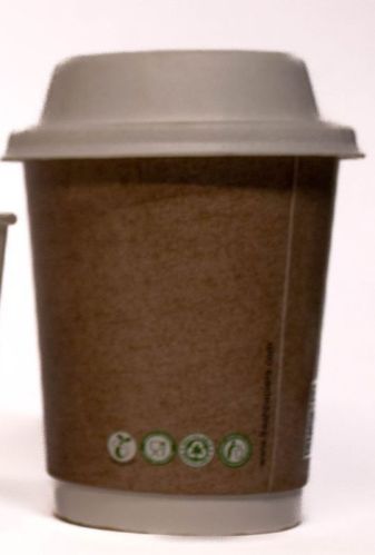 Brown 360 Ml Double Wall Paper Cups, Shape : Round