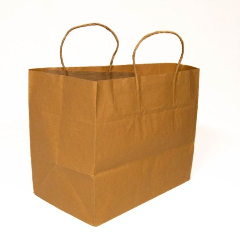 Brown Plain PTH #1 Paper Bag, For Shopping, Gift Packaging, Size : 10.83 X 7.68 X 3.94 Cm