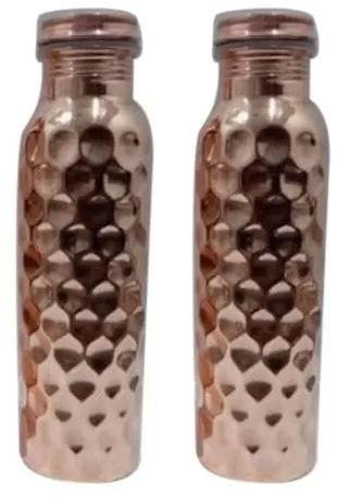 Brown Hammered Copper Bottle, For Drinking Water, Capacity : 1000 ML