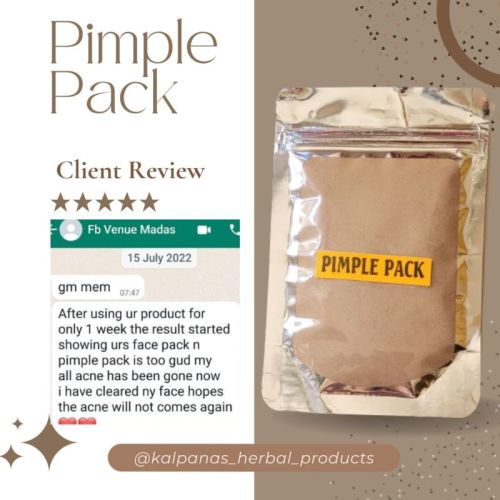 Herbal Pimple Pack, For Parlour, Form : Paste